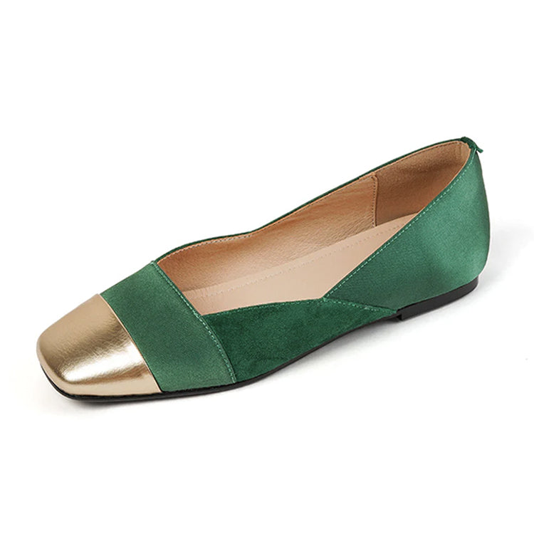 Ladies Cap Toe Flats