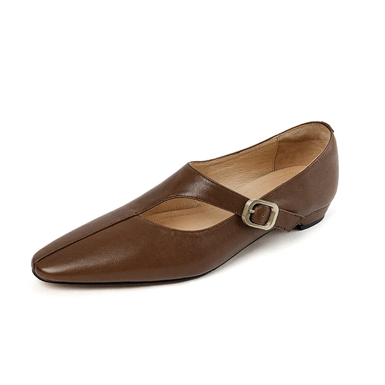 Ladies Square Toe Flats