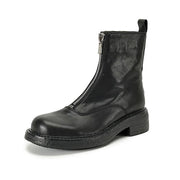 Isyou ibeauty Leather Platform Short Boots Ankle Boots Y2628 Boots Y2628 Black US5/EU34 Leather lining