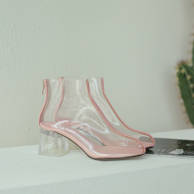 Transparent Ankle Boots