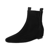 Women's Suede Upper Hidden Heel Ankle Boots Y2541 Ankle Boots Y2541 Black US5/EU34