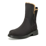 Isyou ibeauty Round Toe Genuine Shearling Short Boots Snow Boots Winter Boots Y2625 Boots Y2625 DarkGrey US5/EU34