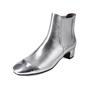 Isyou ibeauty Genuine Leather Chunky Heel Chelsea Boots Ankle Boots Y2566 Boots Y2566 Silver US5/EU34