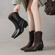 Women's Genuine Leather Western Ankle Boots Y2751 Boots Y2751