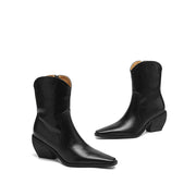 Women's Genuine Leather Western Ankle Boots Y2751 Boots Y2751