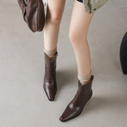 Women's Genuine Leather Western Ankle Boots Y2751 Boots Y2751