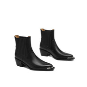 Women’s Handmade Leather Ankle Boots with Metal Tip Y2750 Boots Y2750