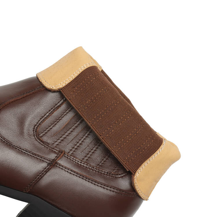 Women’s Handmade Leather Ankle Boots with Metal Tip Y2750 Boots Y2750