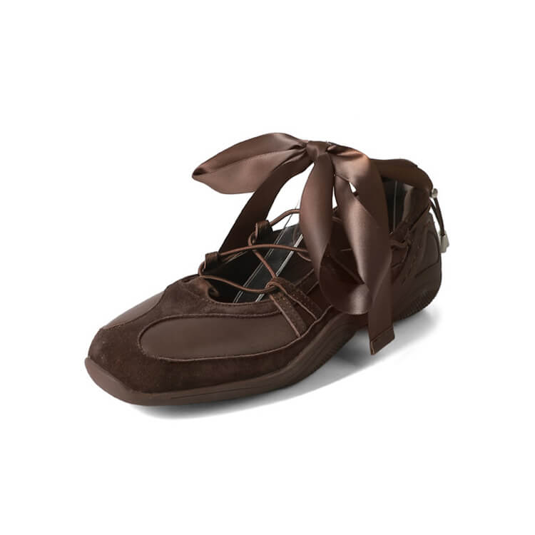 Casual Athletic Lace-Up Loafer with Cushioned Sole Y2735 Loafers Y2735 Brown US5/EU34