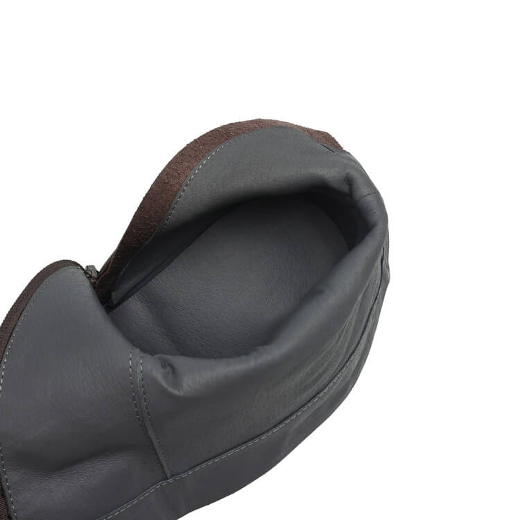 Isyou ibeauty Snake-Print Leather Square-Toe Ankle Boots Y2744 Boots Y2744