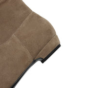 Women's Suede Slouch Mid-Calf Boots – Pointed Toe Comfortable Fall Winter Ankle Boots Y2748 Boots Y2748