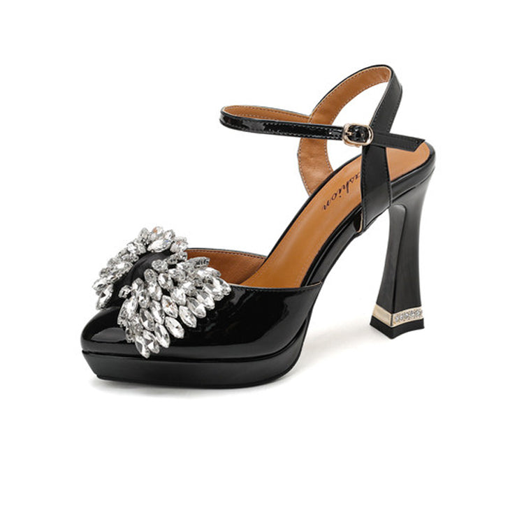 Crystal Embellished Platform Sandals  Y2821