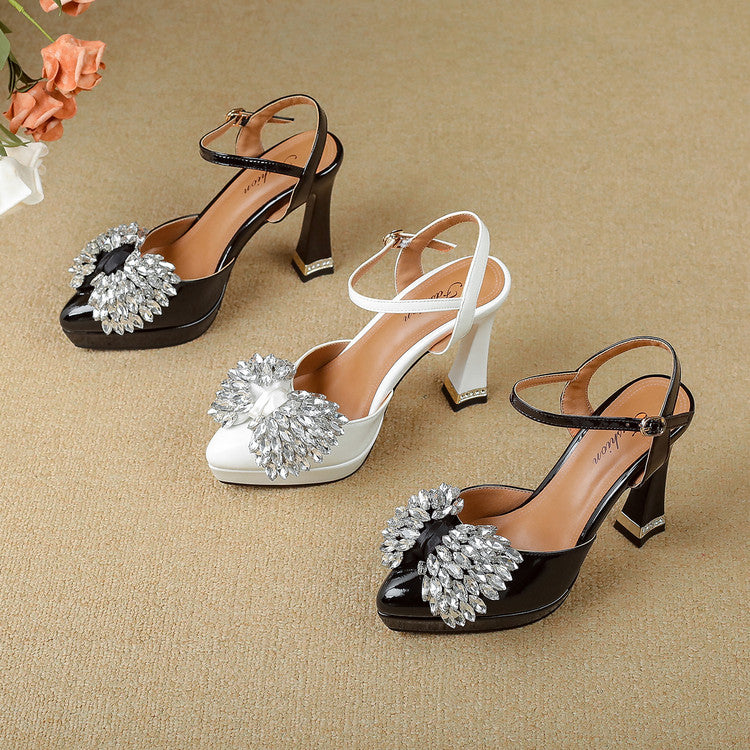 Crystal Embellished Platform Sandals  Y2821