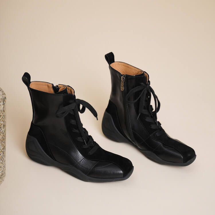 Square-Toe Leather German Army Trainer (GAT) Ankle Boots Y2763 Boots Y2763