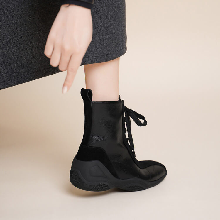 Square-Toe Leather German Army Trainer (GAT) Ankle Boots Y2763 Boots Y2763