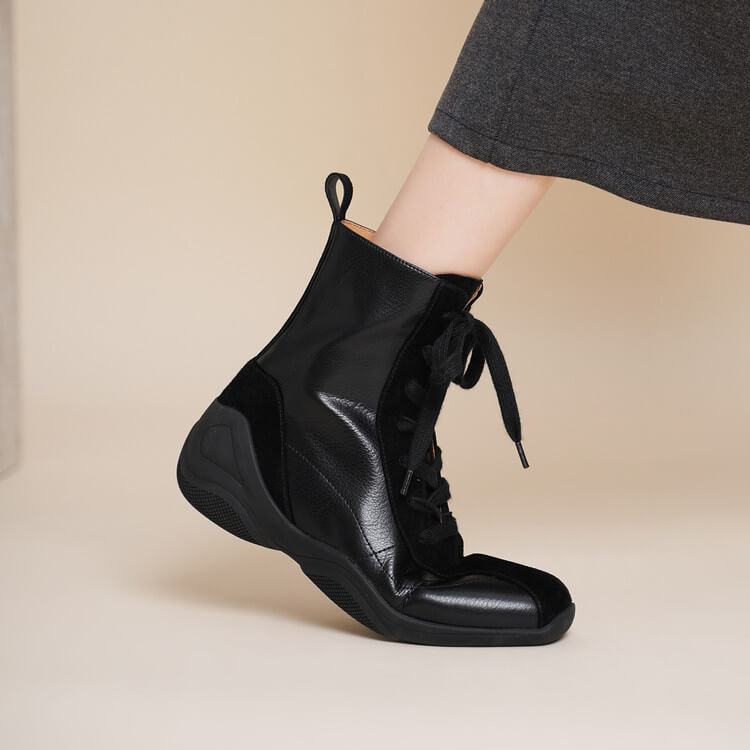 Square-Toe Leather German Army Trainer (GAT) Ankle Boots Y2763 Boots Y2763