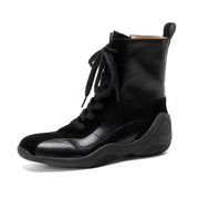 Square-Toe Leather German Army Trainer (GAT) Ankle Boots Y2763 Boots Y2763 Black Leather lining US5/EU34