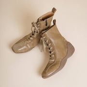 Square-Toe Leather German Army Trainer (GAT) Ankle Boots Y2763 Boots Y2763