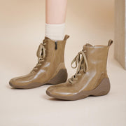 Square-Toe Leather German Army Trainer (GAT) Ankle Boots Y2763 Boots Y2763