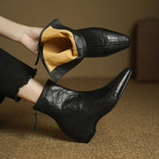 Women's Pointed-Toe Ankle Boots with Hidden Heel Y2736 Boots Y2736