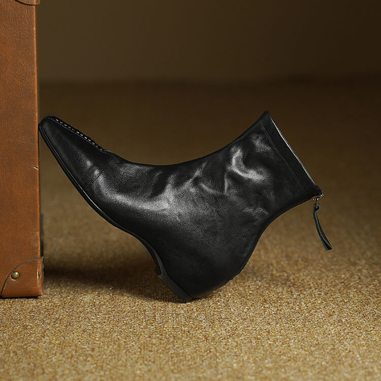 Women's Pointed-Toe Ankle Boots with Hidden Heel Y2736 Boots Y2736