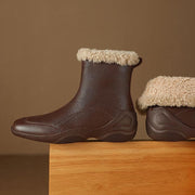 Women's Square-Toe Shearling Ankle Boots Y2764 Boots Y2764