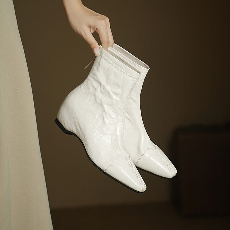 Women's Pointed-Toe Ankle Boots with Hidden Heel Y2736 Boots Y2736