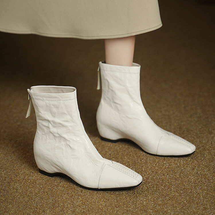 Women's Pointed-Toe Ankle Boots with Hidden Heel Y2736 Boots Y2736