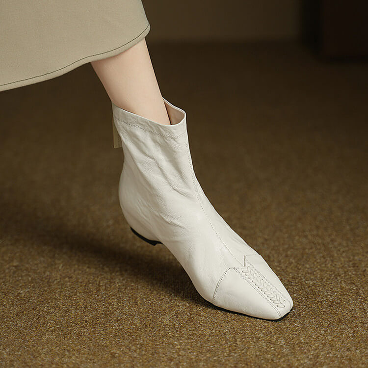 Women's Pointed-Toe Ankle Boots with Hidden Heel Y2736 Boots Y2736