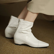 Women's Pointed-Toe Ankle Boots with Hidden Heel Y2736 Boots Y2736