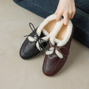 Women’s Genuine Leather Warm ShearlingLoafer Flats Y2768 Flats Y2768