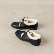 Women’s Genuine Leather Warm ShearlingLoafer Flats Y2768 Flats Y2768