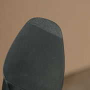 Slimming Knit Knee-High Boots | Leather & Stretch Fit Y2767 Boots Y2767