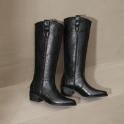 Women's Genuine Leather Knee-High-Boots | Western Boots Y2755 Boots Y2755