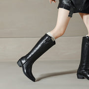 Women's Genuine Leather Knee-High-Boots | Western Boots Y2755 Boots Y2755