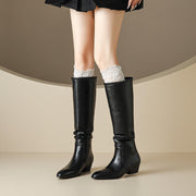 Women's Handmade Genuine Leather Knee-High Boots Y2757 Boots Y2757