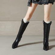 Women's Genuine Leather Knee-High-Boots | Western Boots Y2755 Boots Y2755