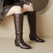 Women's Handmade Genuine Leather Knee-High Boots Y2757 Boots Y2757