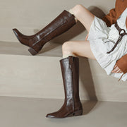 Women's Genuine Leather Knee-High-Boots | Western Boots Y2755 Boots Y2755