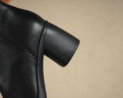 Women's Top-grain Sheepskin Chunky Heel Ankle Boots Y2762 Boots Y2762