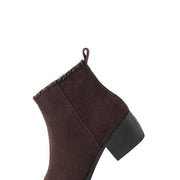 Isyou ibeauty Suede Square-Toe Ankle Boots Y2753 Boots Y2753