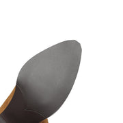 Handmade Suede Mid-Calf Boots with Buckle Strap and Block Heel Y2749 Boots Y2749