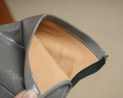 Elegant Pointed-Toe Wedge Ankle Boots - Oiled Lambskin Y2765 Boots Y2765