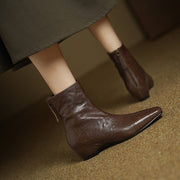 Women's Pointed-Toe Ankle Boots with Hidden Heel Y2736 Boots Y2736