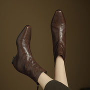 Women's Pointed-Toe Ankle Boots with Hidden Heel Y2736 Boots Y2736