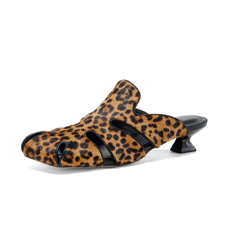 Sculptural Kitten Heel Mules Y2816