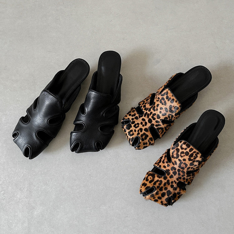 Sculptural Kitten Heel Mules Y2816