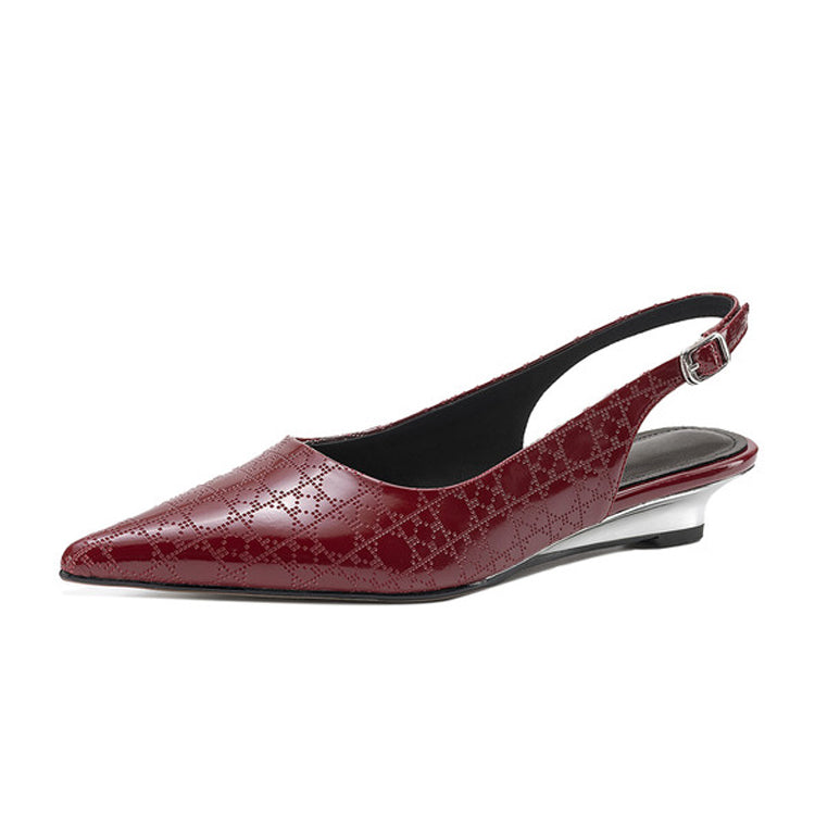 Pointed-Toe Wedge Slingbacks Y2792