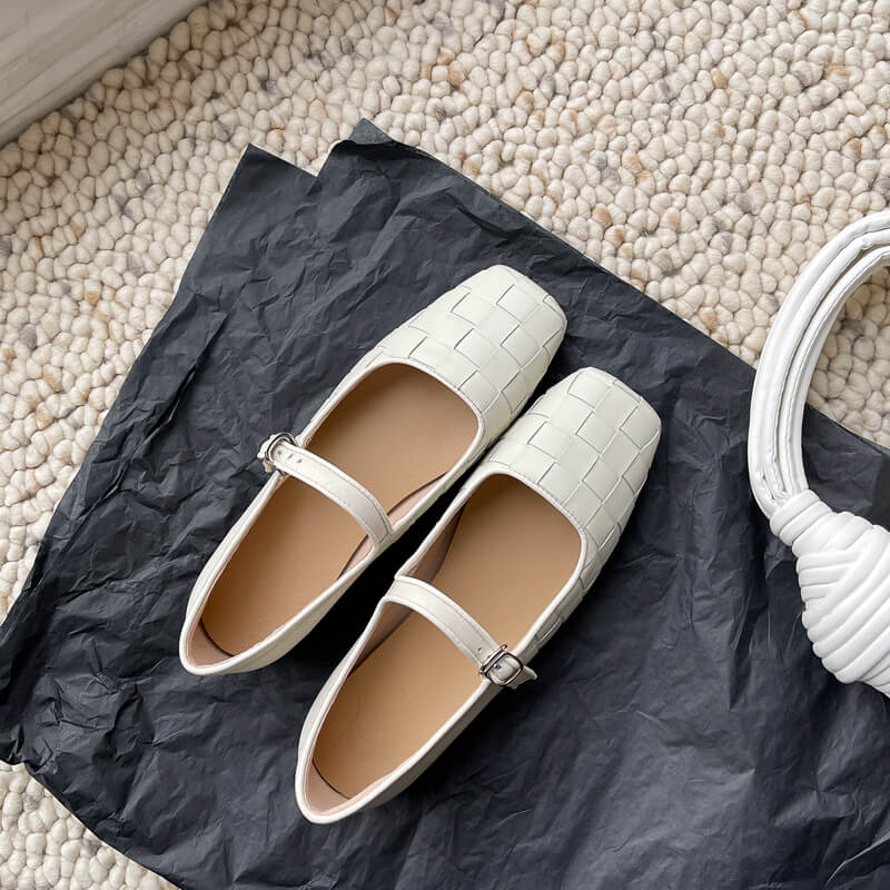 Ladies Handmade Braided Mary Janes